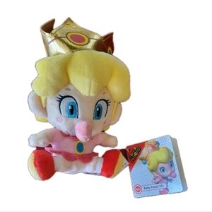 Super Mario Bros Baby Princess Peach Plush Stuffed Little Buddy Sanei Nintendo